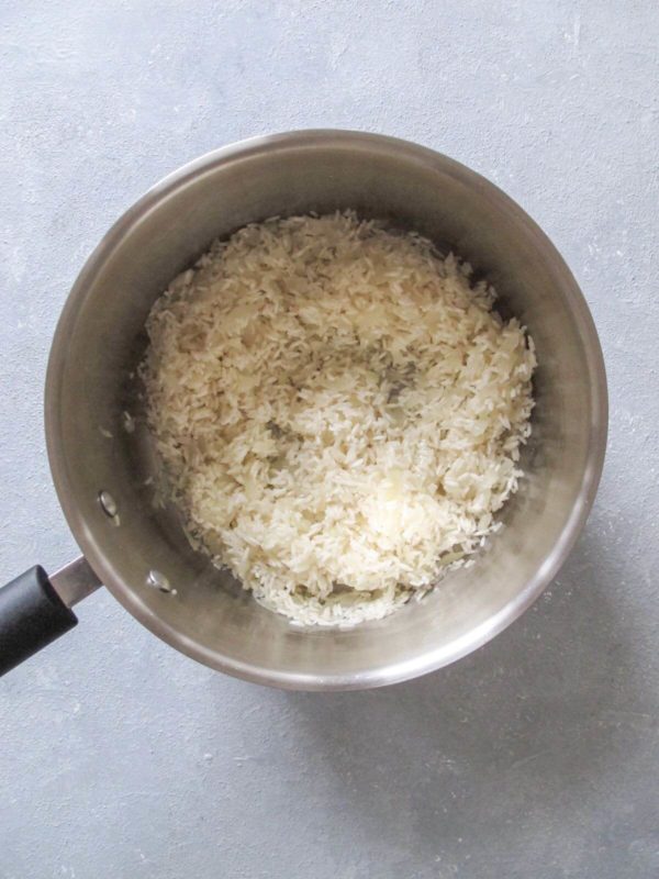 rice sautéd in chicken broth.