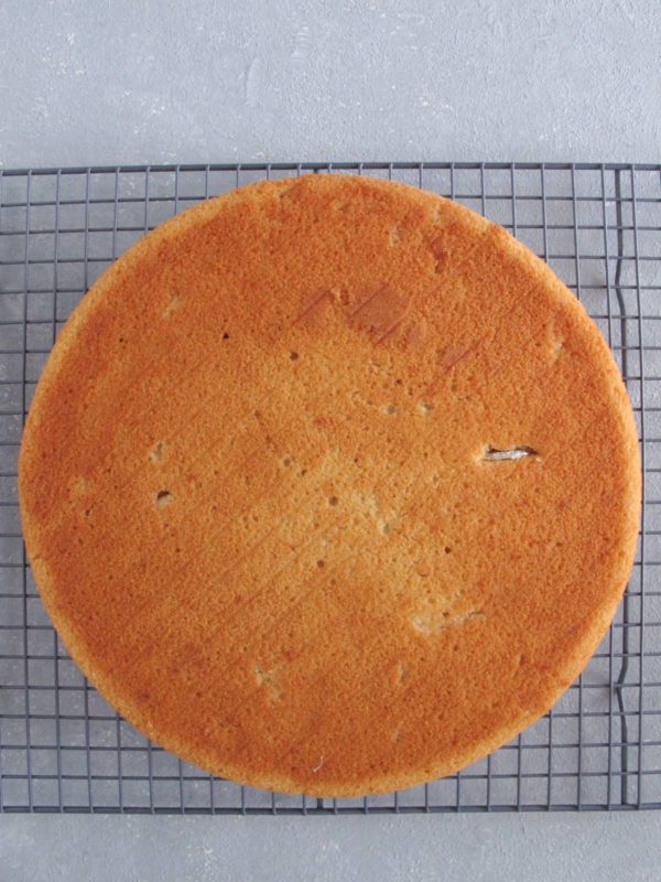 the bottom of the baked vasilopita cake with a coin in it.