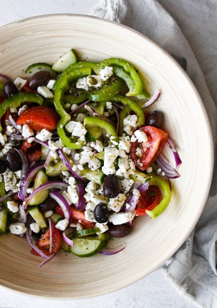 Classic Greek Village Salad Recipe (Horiatiki) - Ririsgreekeats.com